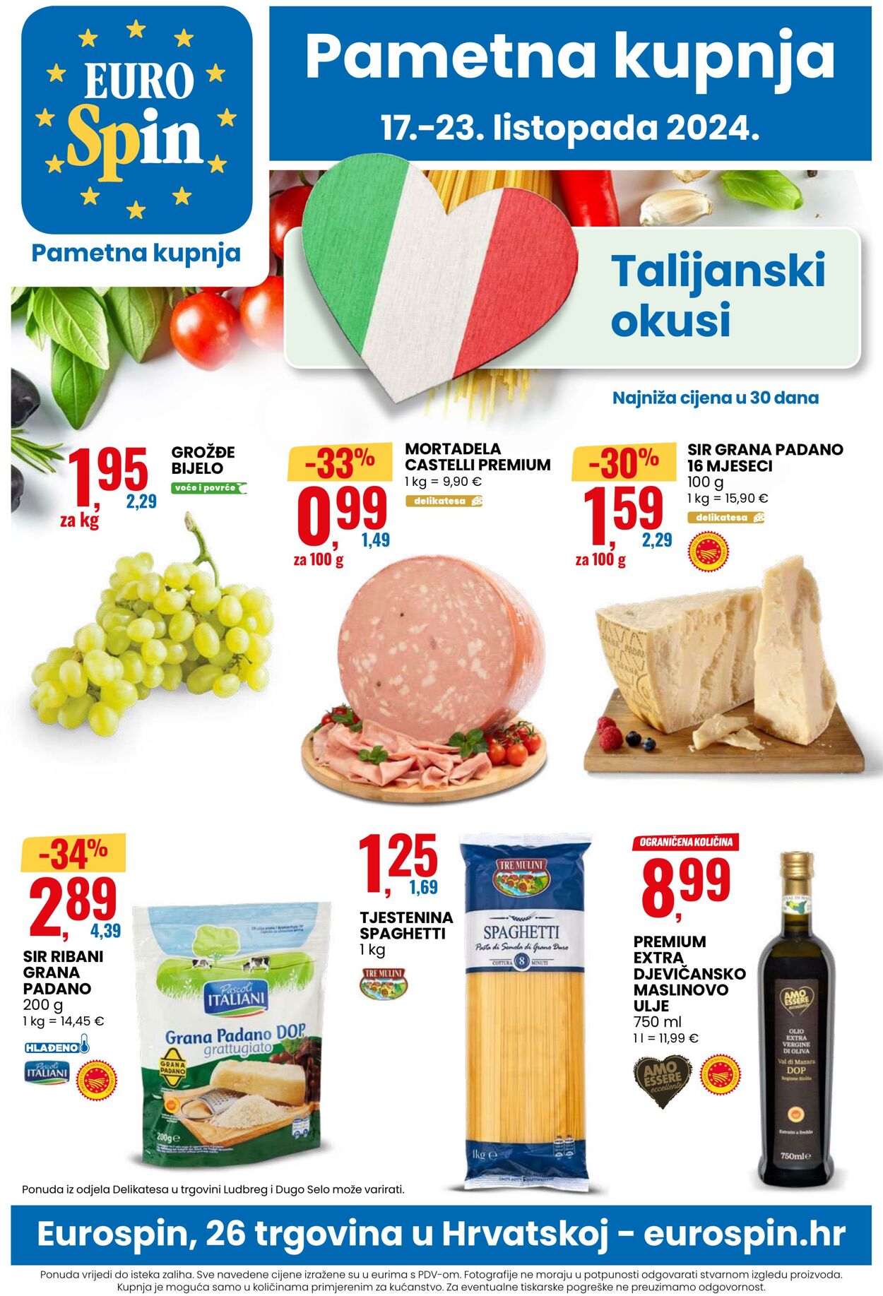 Katalog Eurospin - P24 bis_2024_HR - TEMA ITALIA + SPECIALI AMO ESSERE ECCELLENTE+PIZZA/PASTA+1 NOV 17 lis., 2024 - 23 lis., 2024