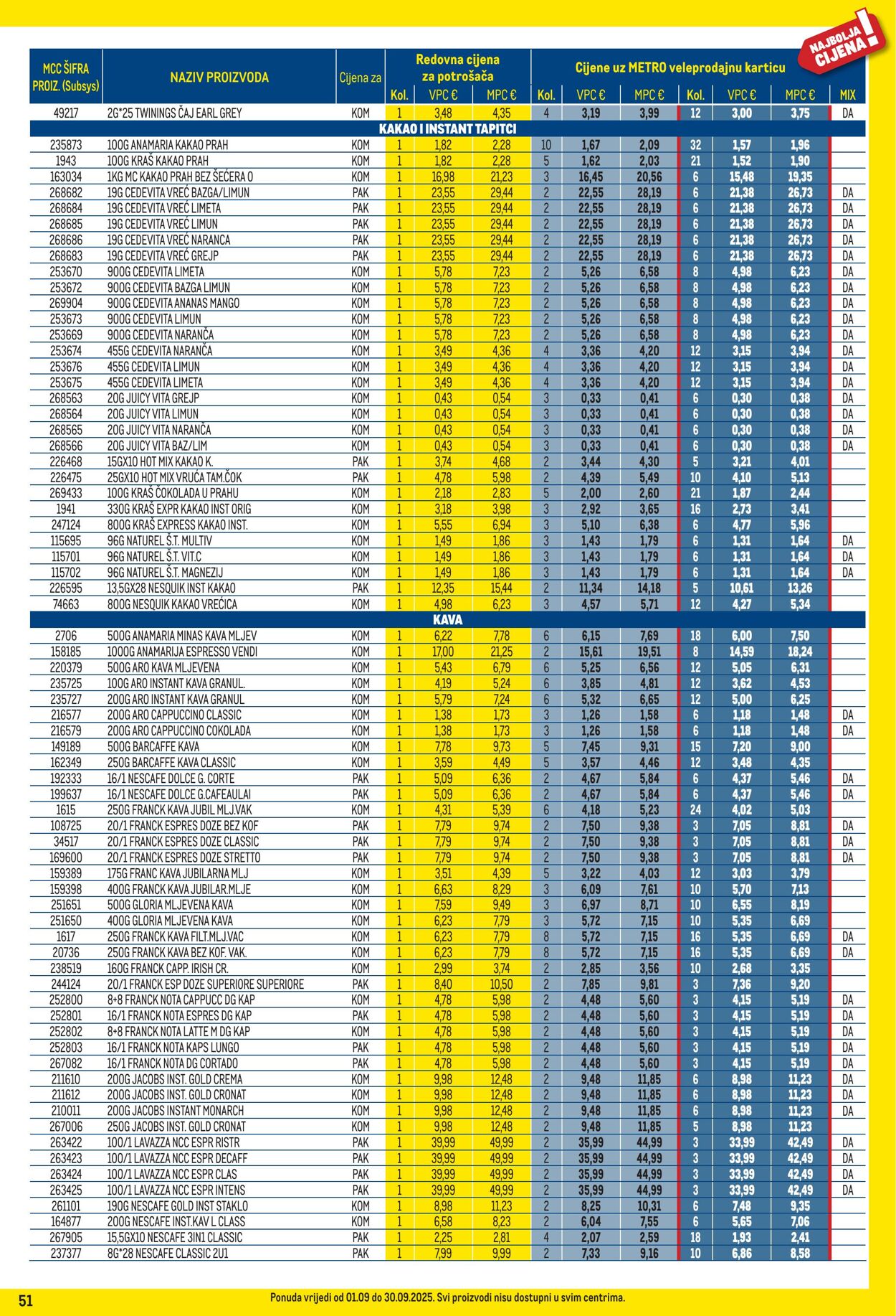 Katalog Metro 01.09.2025 - 30.09.2025
