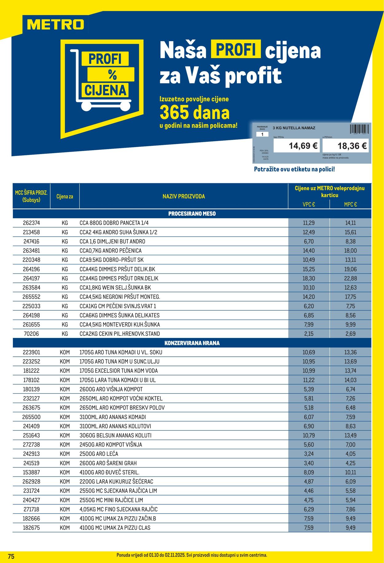 Katalog Metro 01.10.2025 - 02.11.2025