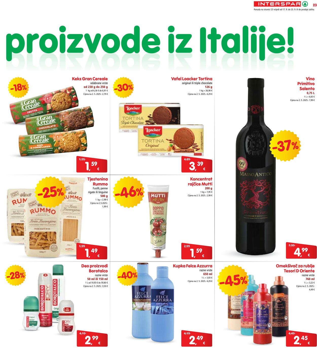 Katalog Spar 17.09.2025 - 23.09.2025