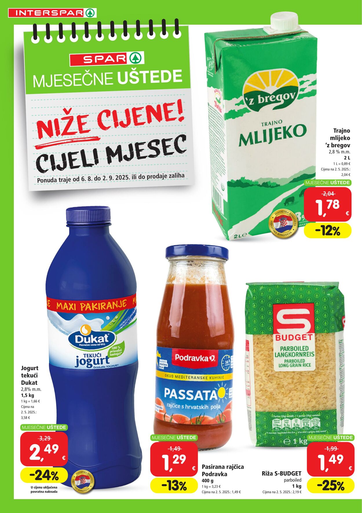 Katalog Spar 06.08.2025 - 02.09.2025