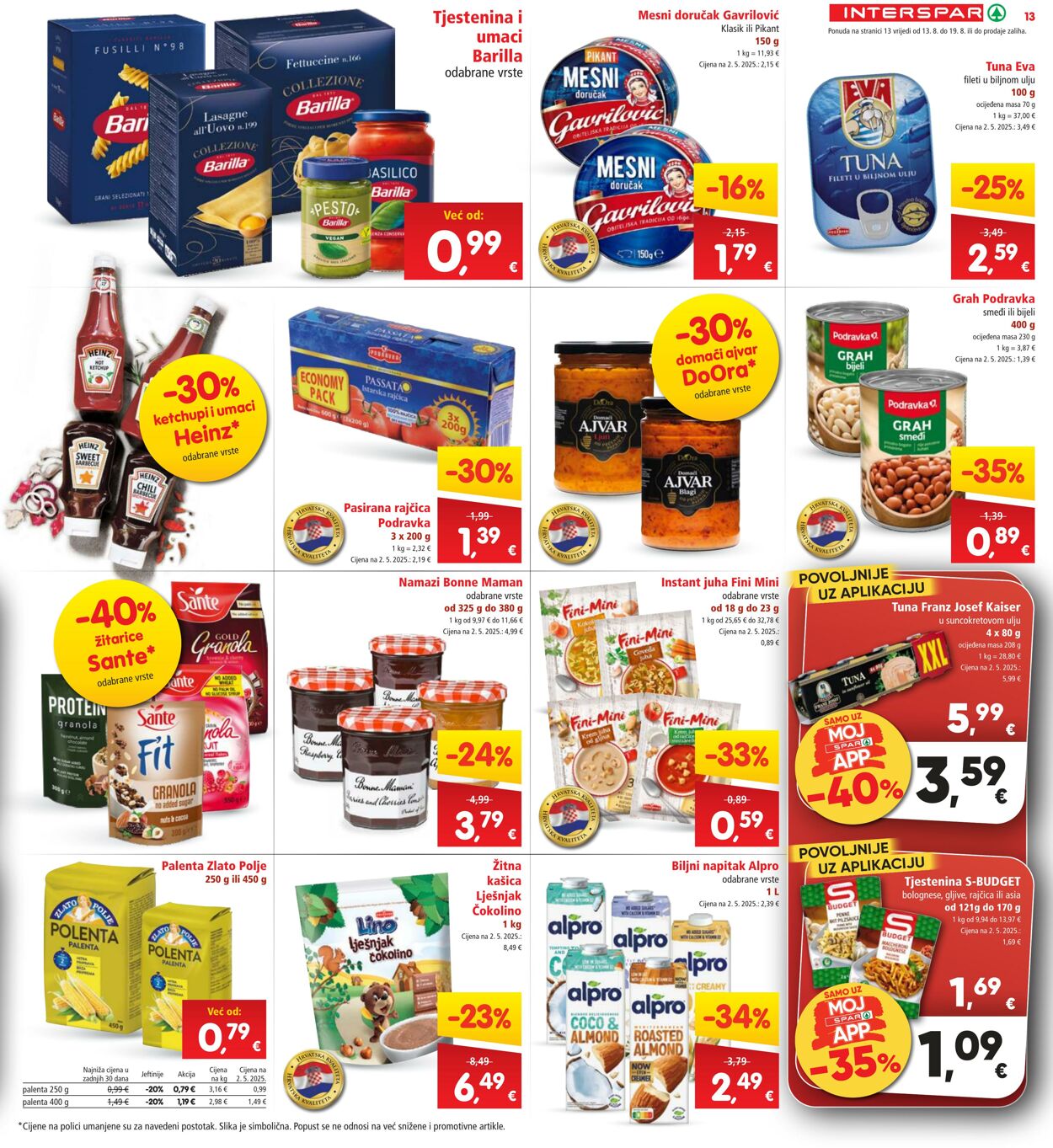 Katalog Spar 13.08.2025 - 19.08.2025