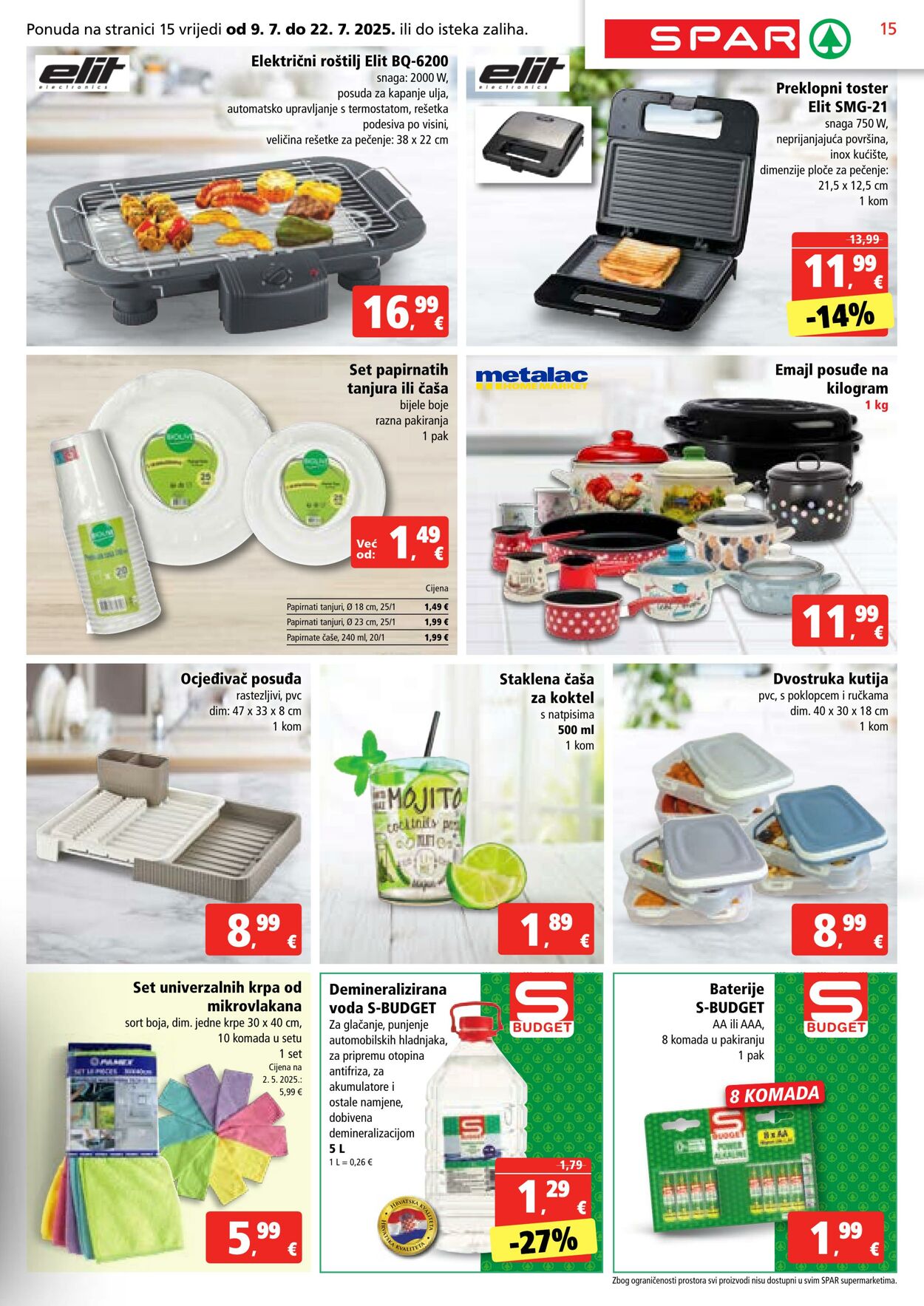 Katalog Spar 09.07.2025 - 15.07.2025