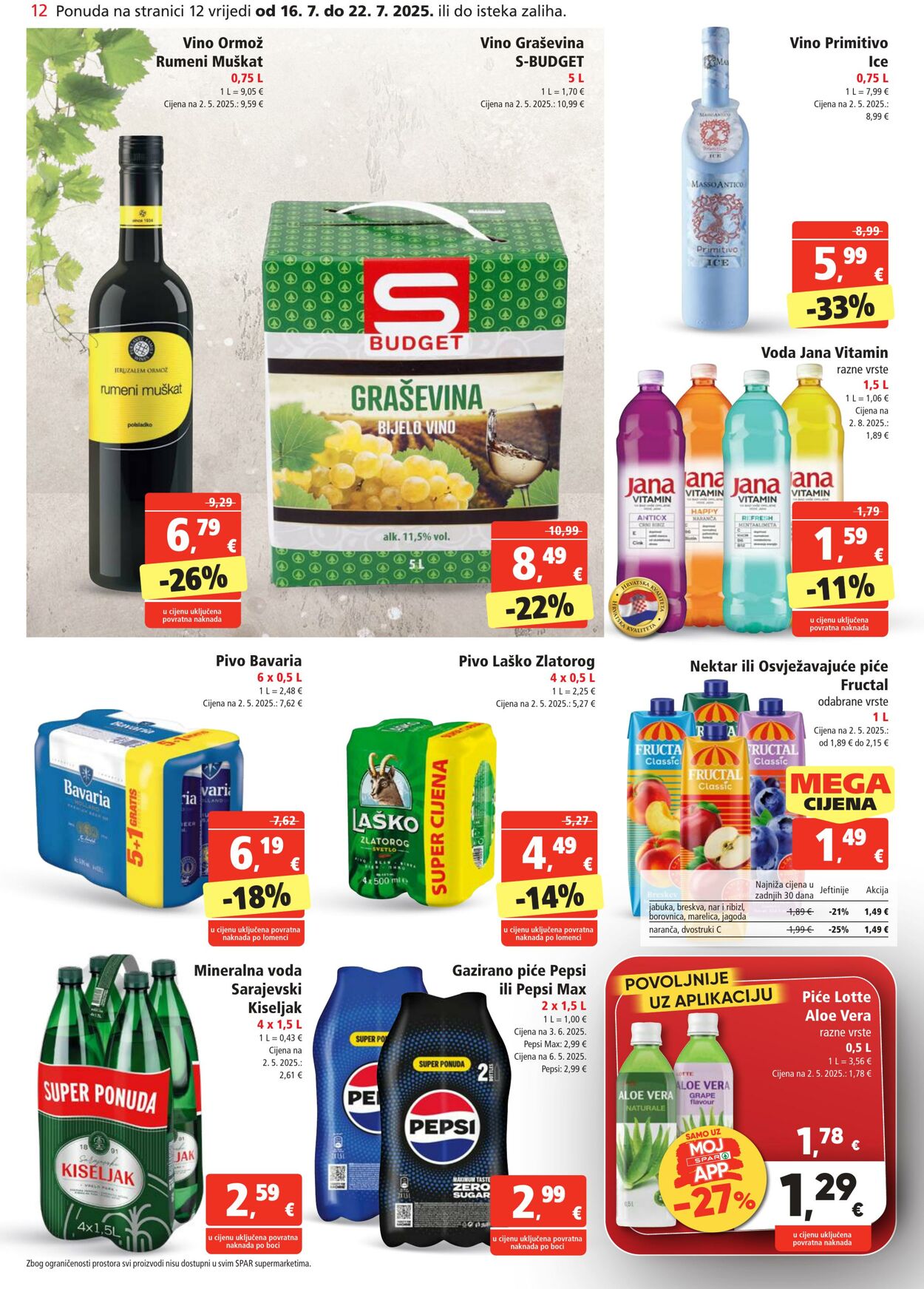 Katalog Spar 16.07.2025 - 22.07.2025