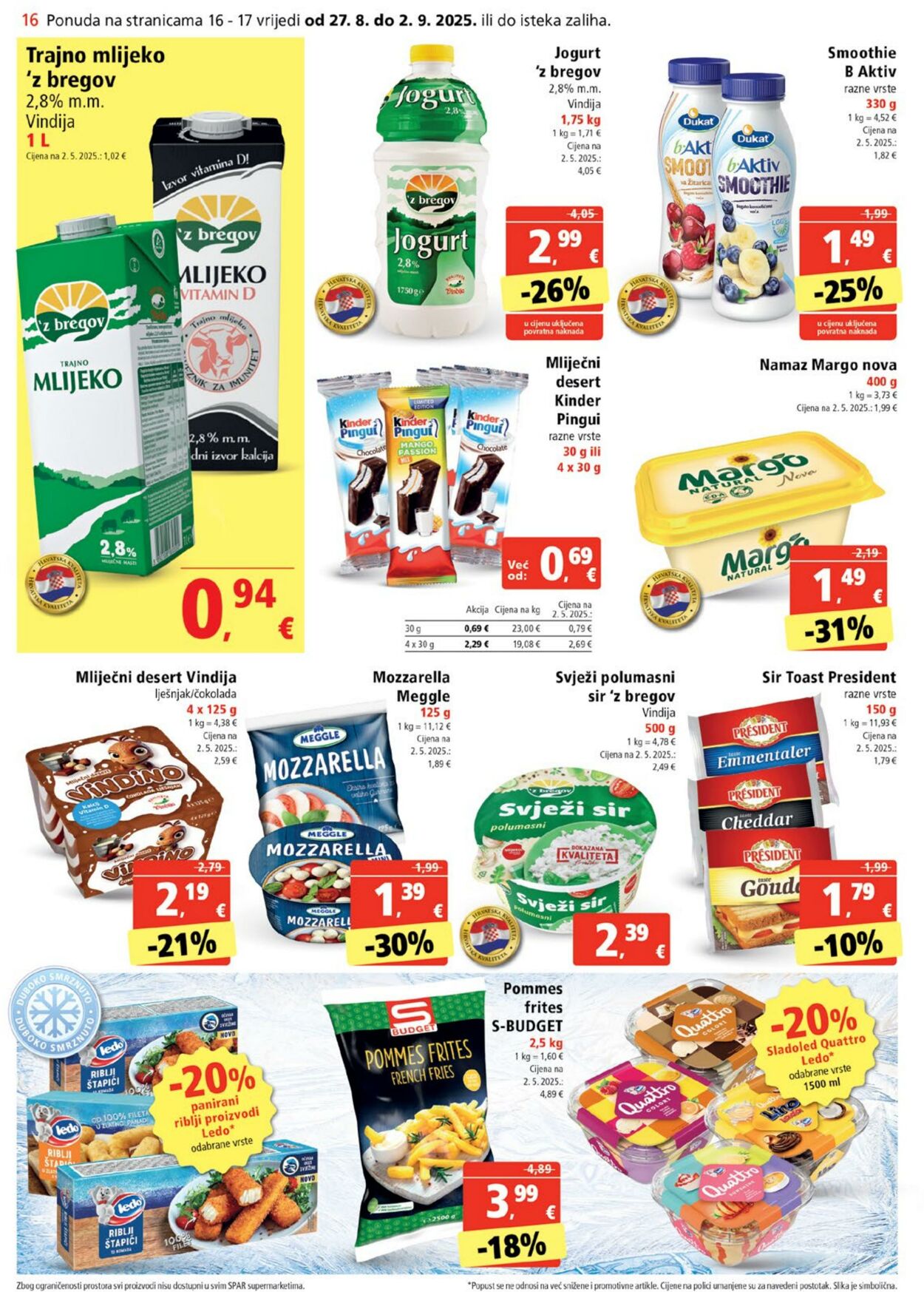 Katalog Spar 27.08.2025 - 02.09.2025