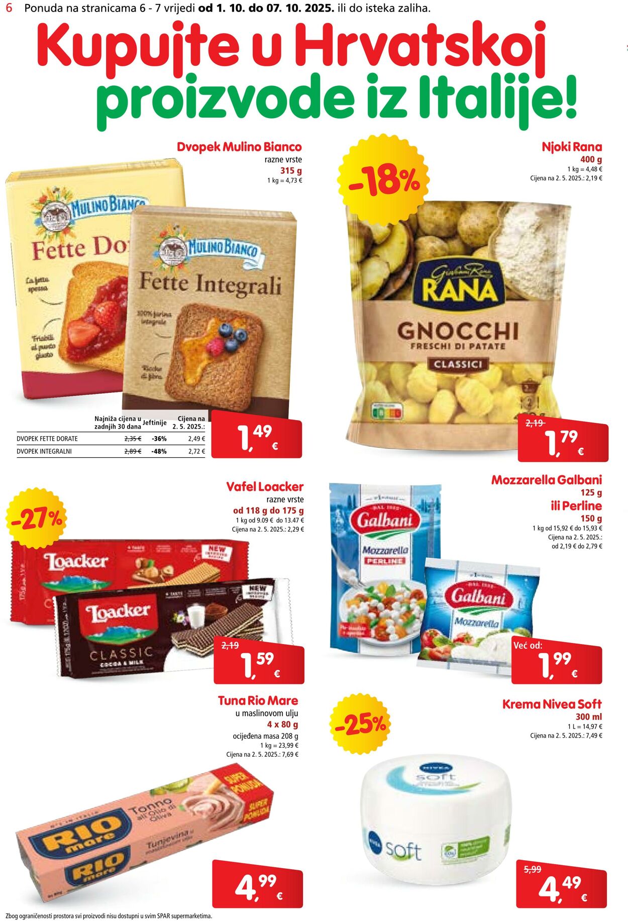 Katalog Spar 01.10.2025 - 07.10.2025