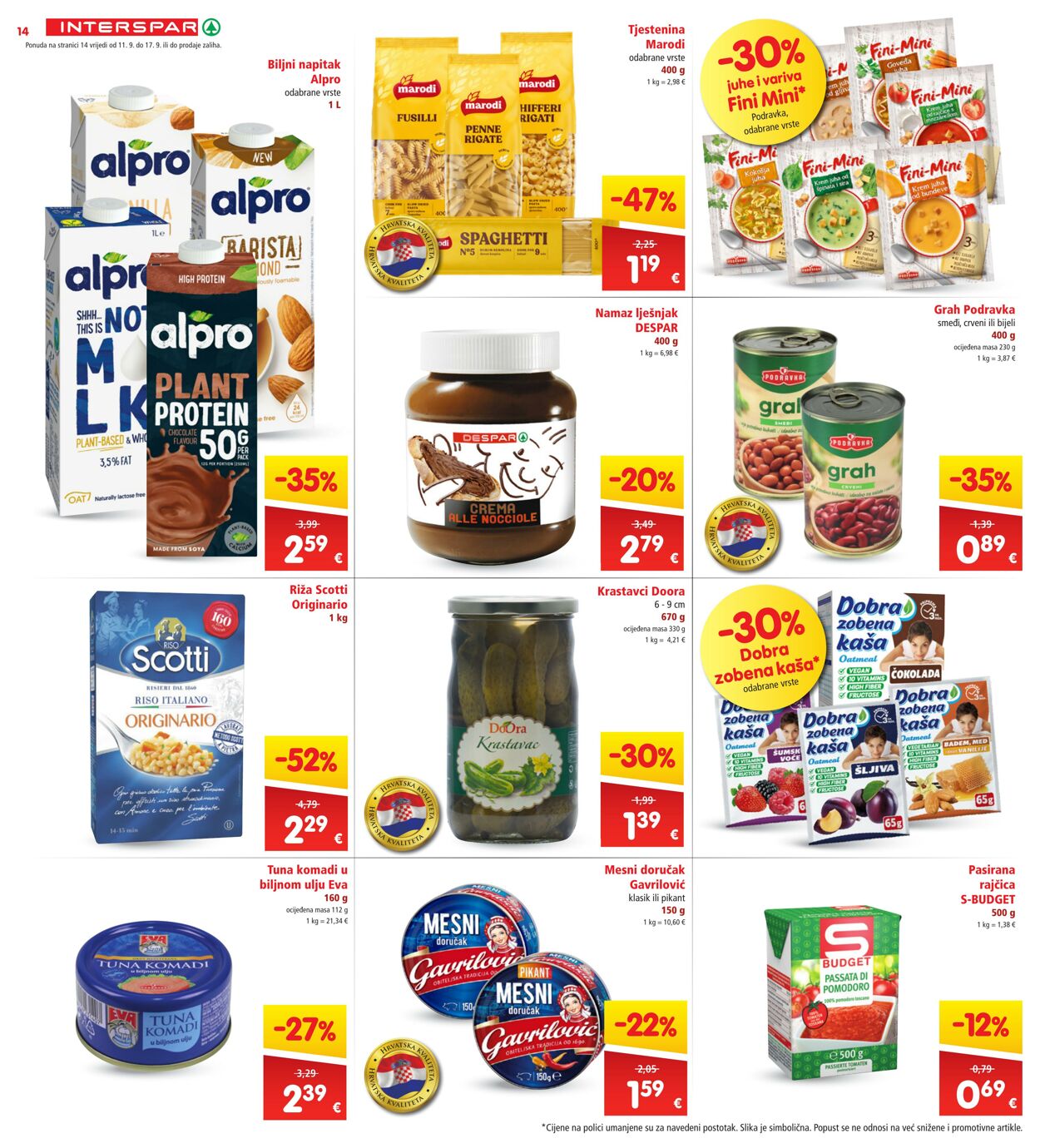 Katalog Spar 11.09.2024 - 18.09.2024