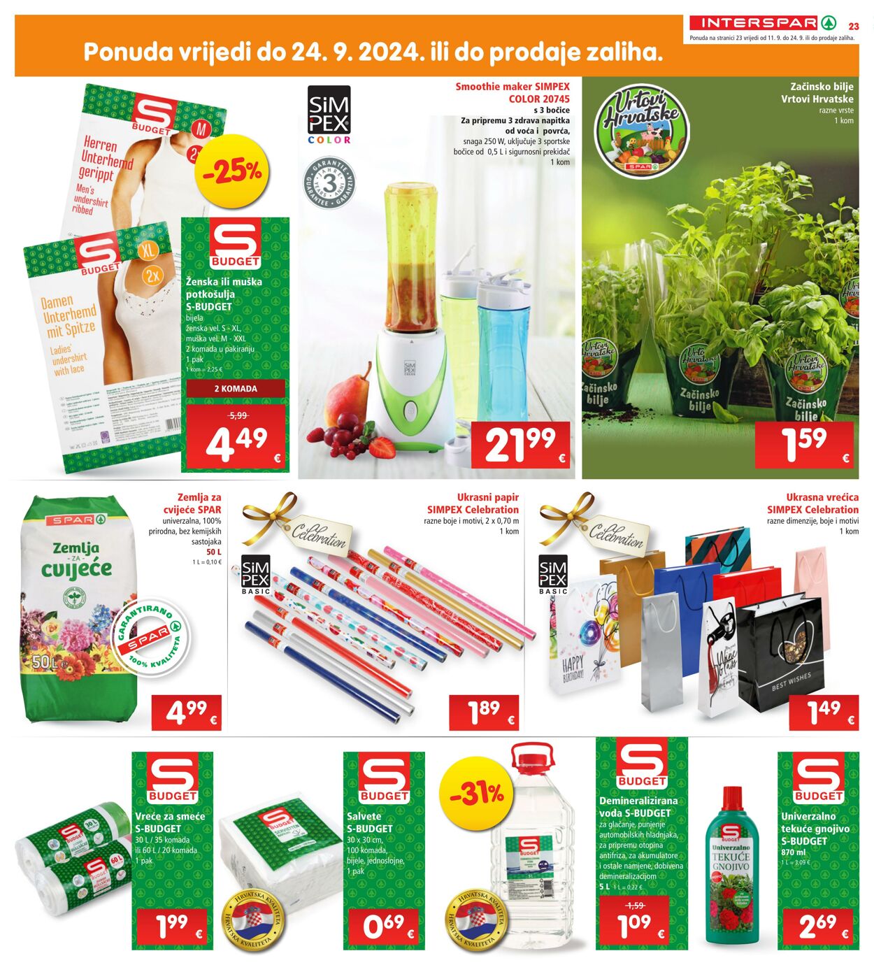 Katalog Spar 11.09.2024 - 18.09.2024