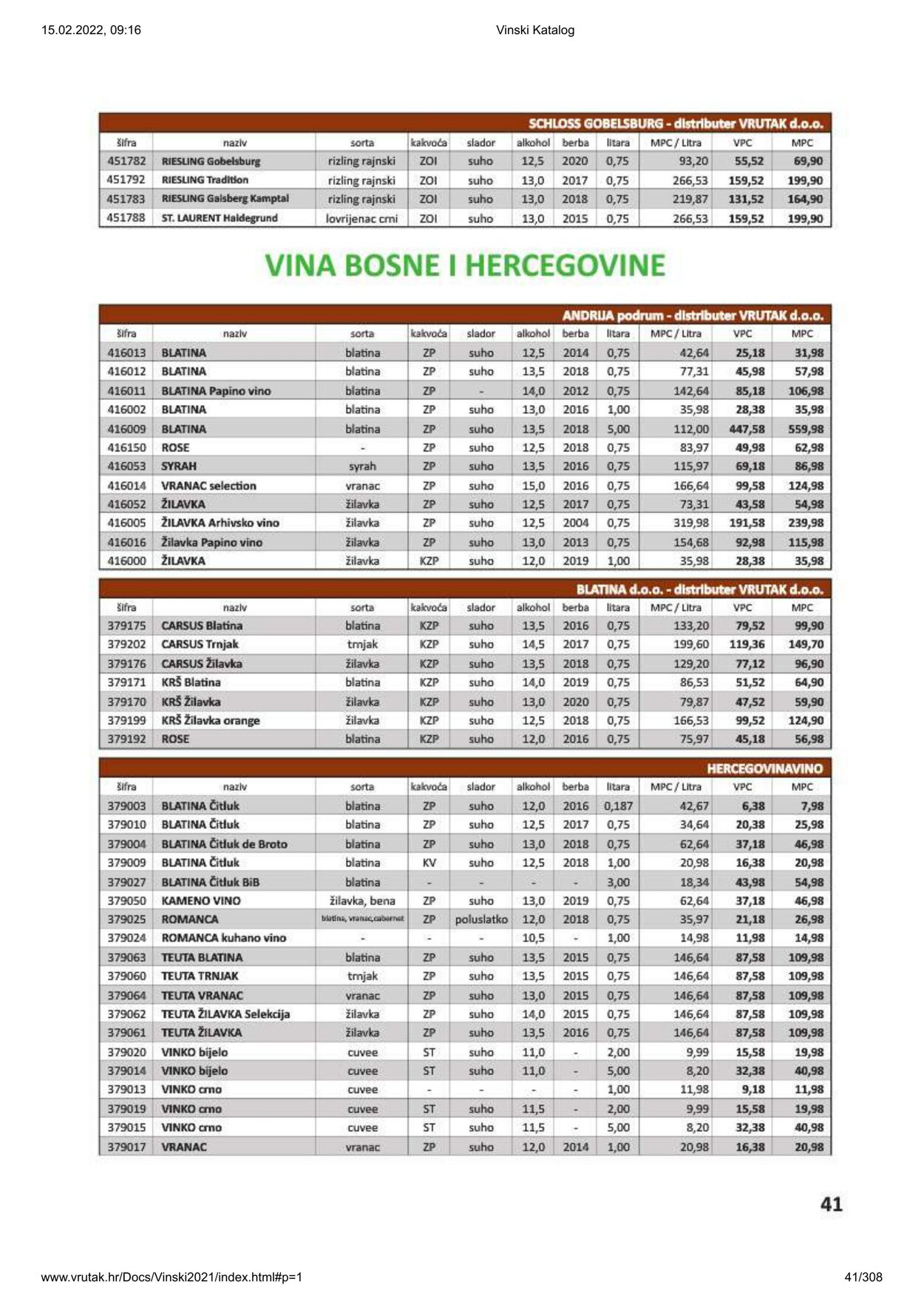 Katalog Vrutak 01.11.2021 - 31.10.2022